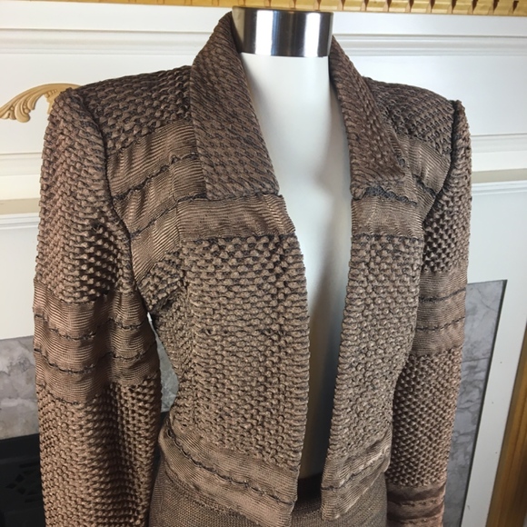 Pepa Pombo Pleated Drop Waist Couture Skirt SuIt - Picture 4 of 8